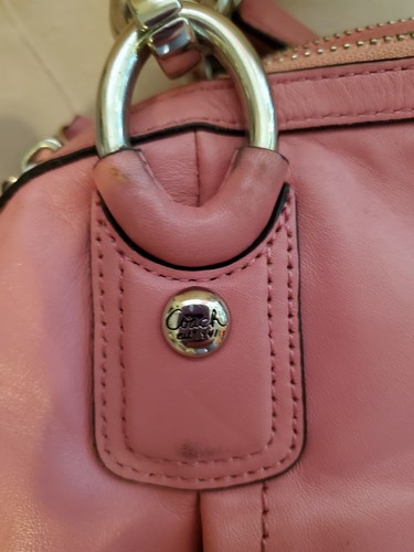 Coach Kristin Pink Leather Double Top Zip Shoulder Bag NoL1294-F22304  - Picture 8 of 24