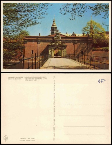 Carte postale Helsingør Helsingör l'entrée du château de Kronborg 1968