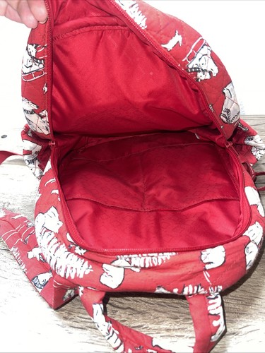 Mochila Vera Bradley Merry Beary Acolchada Roja Esquí Osos Polares Roja - Imagen 3 de 6