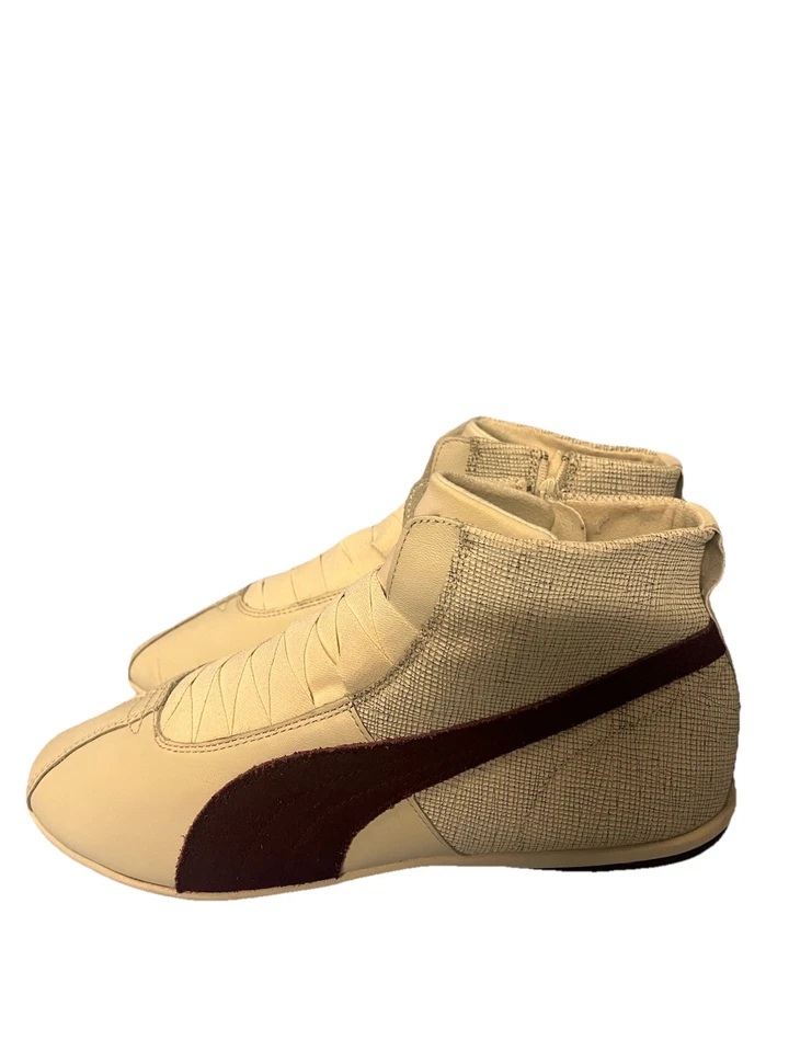 Vintage Puma Leather Boxing Boots Speed Cat Racing Sneakers Sz 8 Men's 7.5 Women - Image 2 of 4