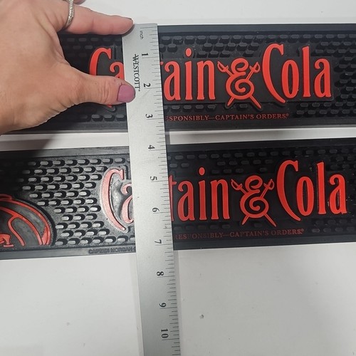 Captain Morgan & Cola Gummi Barmatte 2er Set schwarz rot gewürzt Rum Überlaufmatten - Bild 8 von 8