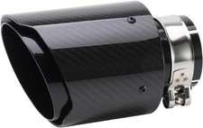 Carbon Fiber Exhaust Tip 2.5 Inlet 4 Outlet 4 Outlet Black Carbon Fiber Exhaust Tip 2.5 Inlet 4 Outlet 4 Outlet Black