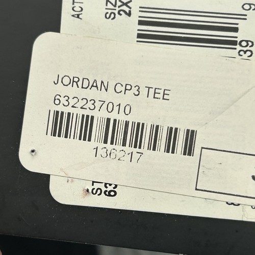 Jordan Shirt Uomo 2XL Nero Rosso Dri Fit Chris Paul Basket CP3 Tee Adulto XXL - Foto 8 di 11