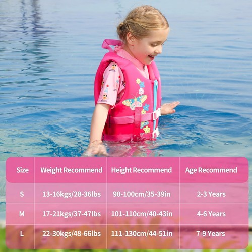Toddler Swim Vest, Kids Float Jacket for 20-30-40-50 lbs Girls and Boys, Swim... - Picture 6 of 6