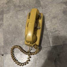 1950s STROMBERG CARLSON AW / 229A YELLOW Rotary Dial Wall Mount Telephone