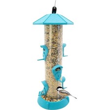 Village Collection 9351 Fiesta 2-in-1 Hinged Port Wild Bird Feeder Blue - 1.7...