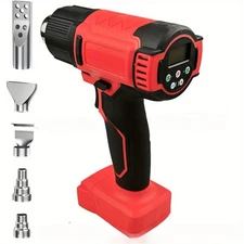 Cordless Handheld Hot Air Gun TEMP Adjustable W/5 Nozzles Electric Heat Gun