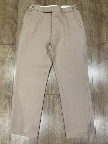 HACKETT Trousers Mens W34 L27 100% Wool Suit Dress Pant Straight Pleated Smart