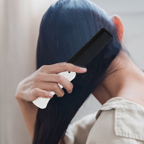 Tragbarer klappbarer Haarkamm Edelstahl Kunststoff Taschenkamm für Frisur - Bild 7 von 12