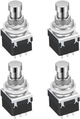 4Pcs Guitar Effect Pedal 3PDT Footswitch 9 Pin Latching Stomp Push Button Foot S