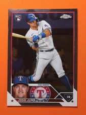 Josh Jung 2023 Topps Chrome Baseball Card #93 Texas Rangers Rookie RC MLB. rookie card picture