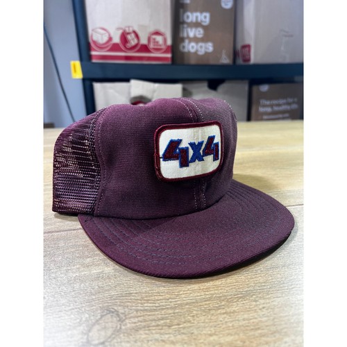Cappello camionista marrone 4x4 rete schiena regolabile snapback made in USA vintage - Foto 2 di 7