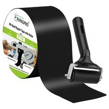 RV Roof Tape Black With Roller 4 Inch x 50 Feet Waterproof UV Resistant Repair