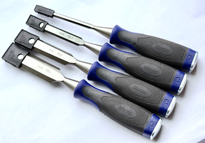 4 Marples Bevel Edge Wood Chisels 1/4''(6mm), 1/2''(12mm), 3/4''(19mm), 1''(25mm)