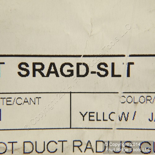 Leviton SRAGD-SLT Yellow Fiber Raceway 2"x2" & 2"x4" Duct Radius Guides 10-Pack - Picture 5 of 5