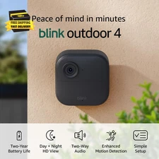 Outdoor 4 – Wireless Smart Security Camera, Two-Year Battery Life, Two-Way Talk.