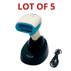LOT OF 5 Honeywell Xenon 1902 Barcode Scanner w/Battery; Base & USB Cable TESTED