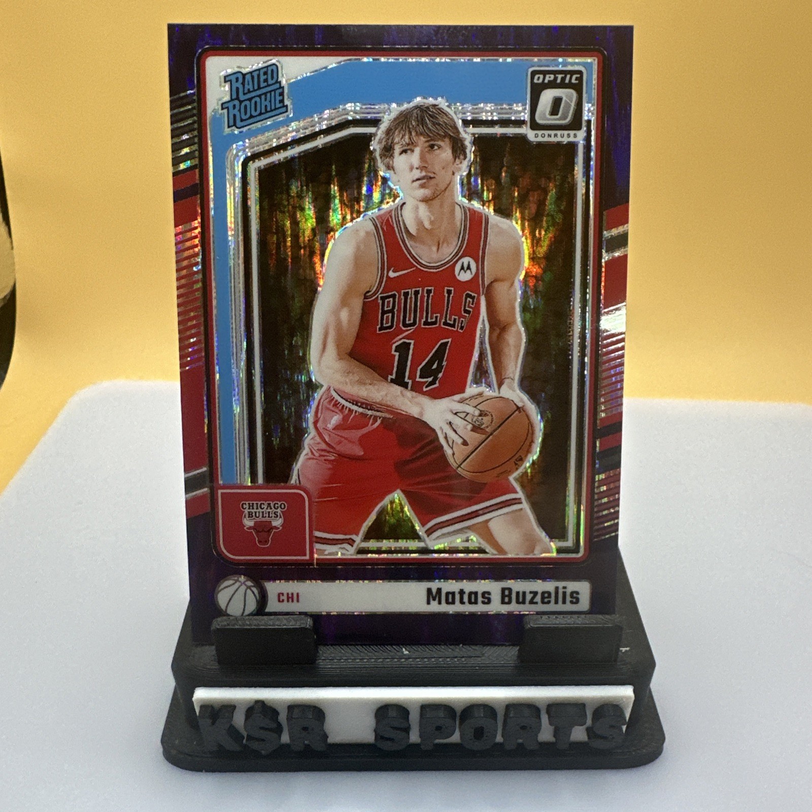 2024-25 Donruss Optic - Rated Rookie Matas Buzelis #271 Purple Shock Prizm (RC)