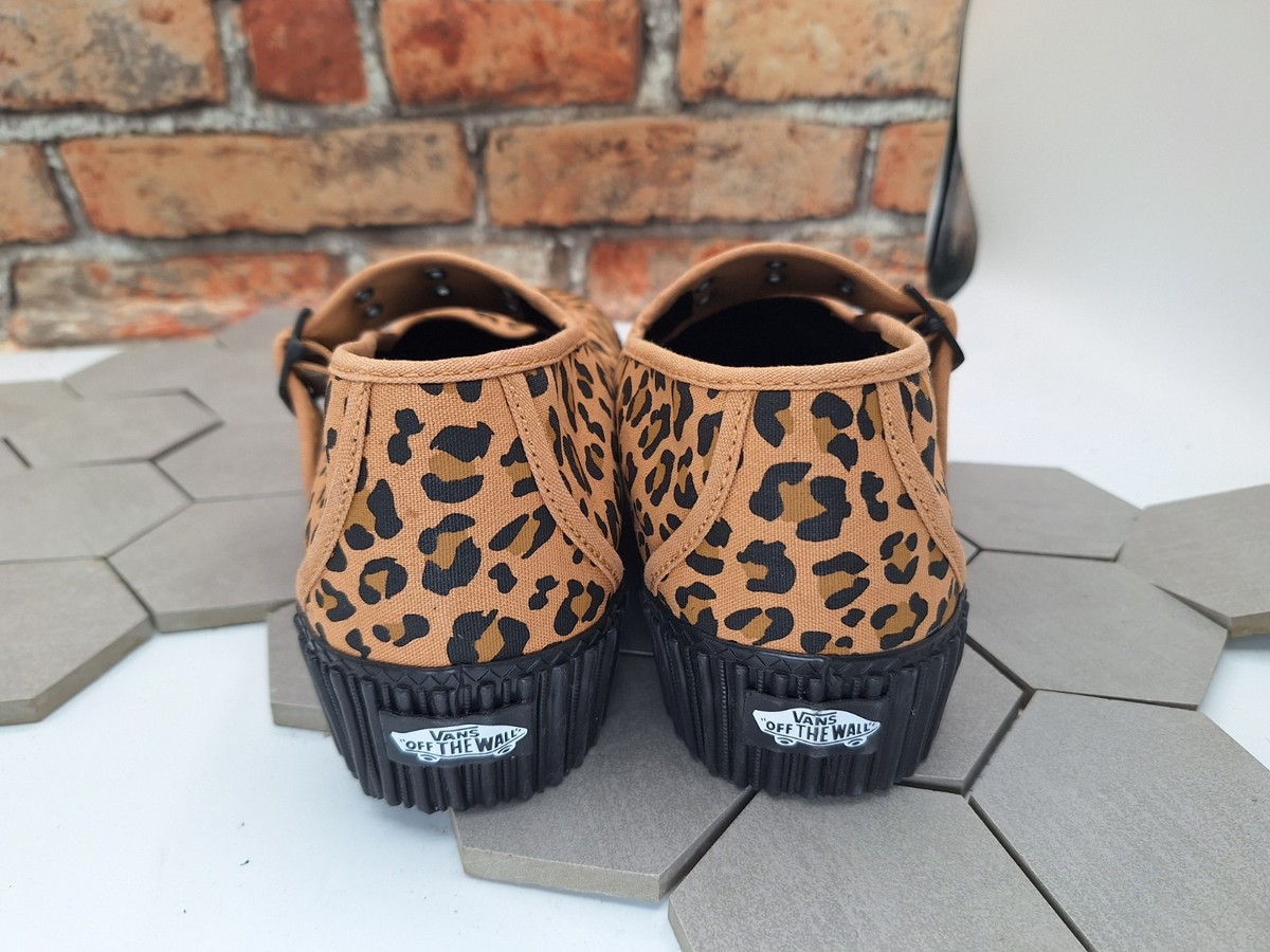 Vans Mary Jane Creeper Leopard Print Shoes Women display picture 3