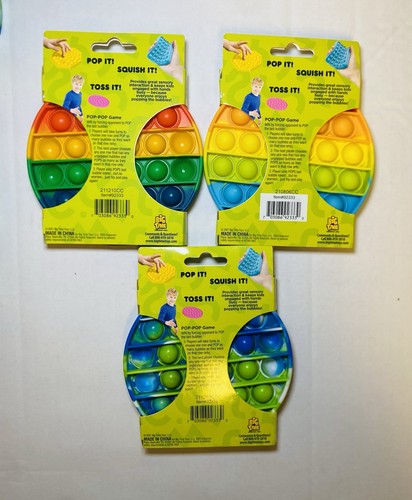 13er Set Neu Big Time Regenbogen/Mehrfarbig Pop-Pop Poppers Bubble Fidgets Spiel - Bild 2 von 3