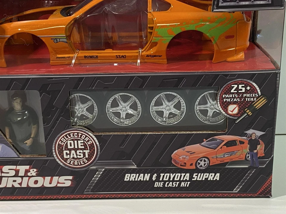 Fast and Furious Brian's Toyota Supra with Figure 1:24 Metal Kit Jada 30699 - Image 3 of 4