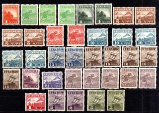 PHILIPPINES JAPANESE OCCUPATION: 1943 4 TOKYO ISSUE HINGED MINT SELN 36 STAMPS