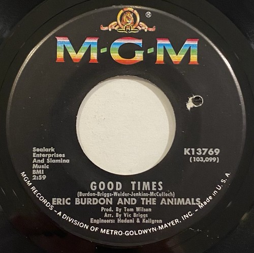 Eric Burdon & The Animals – San Franciscan Nights – MGM - K 13769 – 1967 45 RPM - Imagen 3 de 5