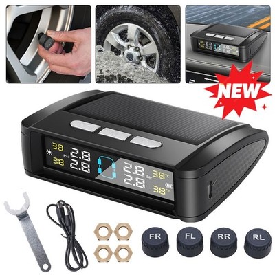 Car Wireless Tire Pressure Monitoring System 4 External Sensors 0-87Psi