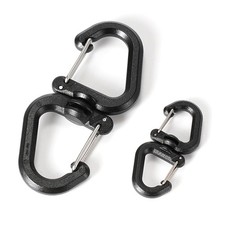360 Rotating Double Carabiner Camping Double Hook Backpacks Keychains Carabiner