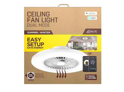 Ventilador techo con luz Muvit iO MIOCLF001,techo,ventilador,WiFi,Asistentes Voz - Imagen 5 de 6
