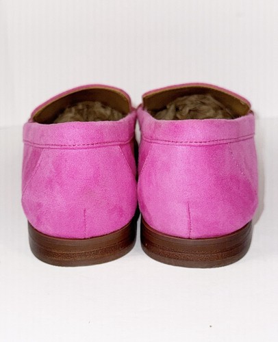 Mocassini J Crew rosa penny slip on ballerine Barbie scamosciati brillanti chic luminosi taglia 7,5 - Foto 8 di 13
