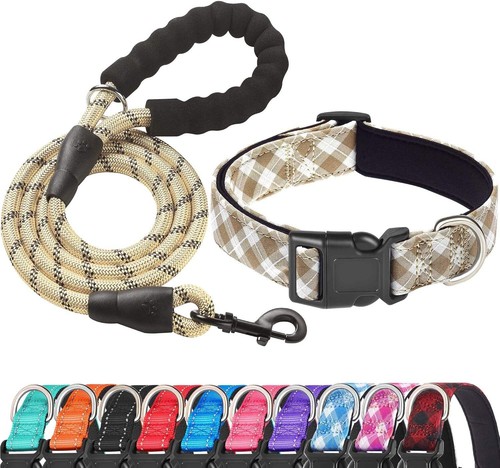 Collar Reflectante para Perro Acolchado con Neopreno Suave Transpirable Ajustable Nylon Perro - Imagen 19 de 79