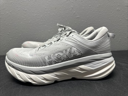Hoka One One Bondi 7 Womens Running Walking Athletic Shoes Light Gray Size: 8.5 - Picture 5 of 15