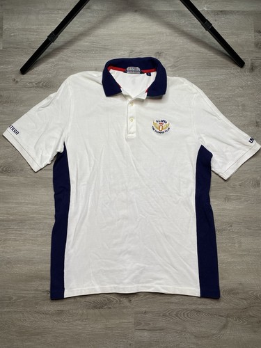Polo Ralph Lauren Shirt Mens Large White Blue Golf US Open 2012 The Olympic Club