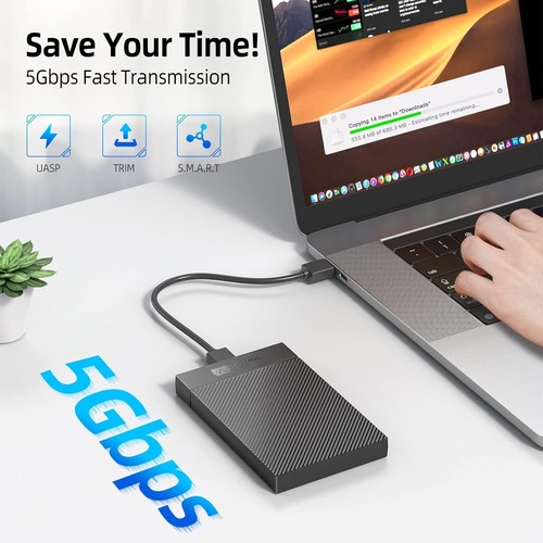 USB 3.0 Festplattengehäuse Externes Gehäuse Festplatte 2.5 Zoll SATA SSD HDD - Bild 2 von 7