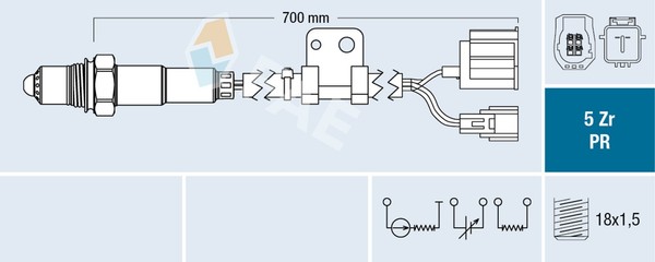 Lambdasonde Sensor Abgassteuerung Fae 75088 FüR Gg Mazda Station Wagon Gy Ggep-image