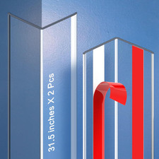 Clear Self-Adhesive Wall Corner Protectors-2 PCS of Corner Guards Edge Protect
