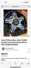 Gear Off Road Gear Alloy 740mb Double Pump Gloss Black Wheel 18x9 740mb-8906818 Gear Off Road Gear Alloy 740mb Double Pump Gloss Black Wheel 18x9 740mb-8906818