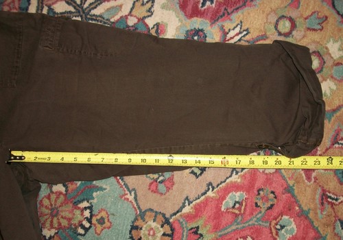 VTG VENEZIA Sz 20 STRETCH Crop Cargo Capri BROWN Pants Utility 6- Pockets Y2K - Picture 13 of 13
