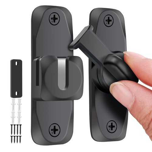 2 in 1 Barn Door Lock, 90/180 Degree Flip Sliding Barn Door Latches, Gate Lat... - Picture 1 of 8