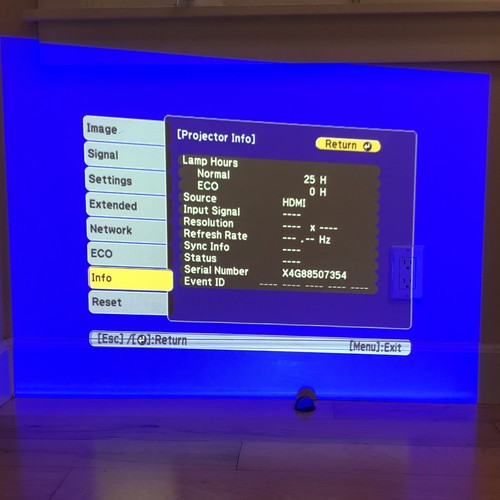 Proyector Epson VS250 (H838A) 3LCD HDMI APENAS USADO Tiempo de lámpara 25 horas ¡MIRA! - Imagen 11 de 14