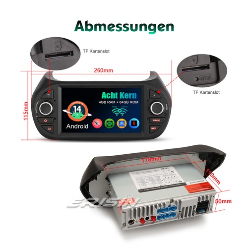 Radio Coche Android 14 4GB+64GB Navegación Fiat Fiorino Qubo Peugeot Bipper Citroen Nemo - Imagen 23 de 24