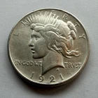 Photo of a 1921-P Peace Dollar from an eBay listing that sold on Jul 22, 2026