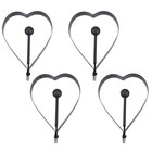  4PCS Stainless Steel Omelette Mold Heart Design Fried Egg Rings DIY Pancake