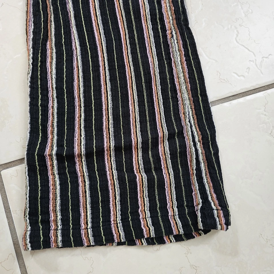 Billabong New Waves 2 Elastic Waist Pants Women's Red Pink Black Striped Size M - Image 4 of 4