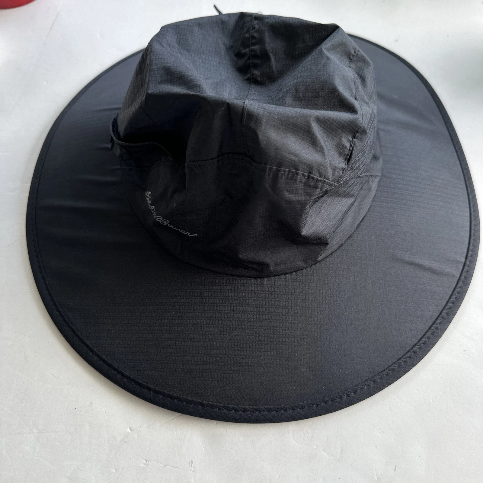 Eddie Bauer Boonie Charcoal Gray Polyester Fishing Sun Hat XL/XXL Vented / Flaps
