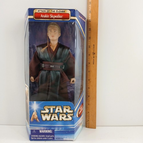 Star Wars Attack of the Clones Anakin Skywalker 12" Figur Hasbro 2002 Neu OVP - Bild 15 von 17