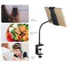 Tablet Phone Overhead Stand Height 360 Degree Angle Adjustable Metal Clamp