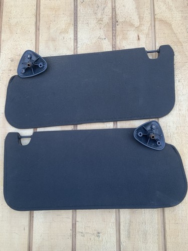 1995-2005 Chevy S10 Blazer Sun Visors Left Right Set Pair Charcoal Black OEM - Picture 4 of 6