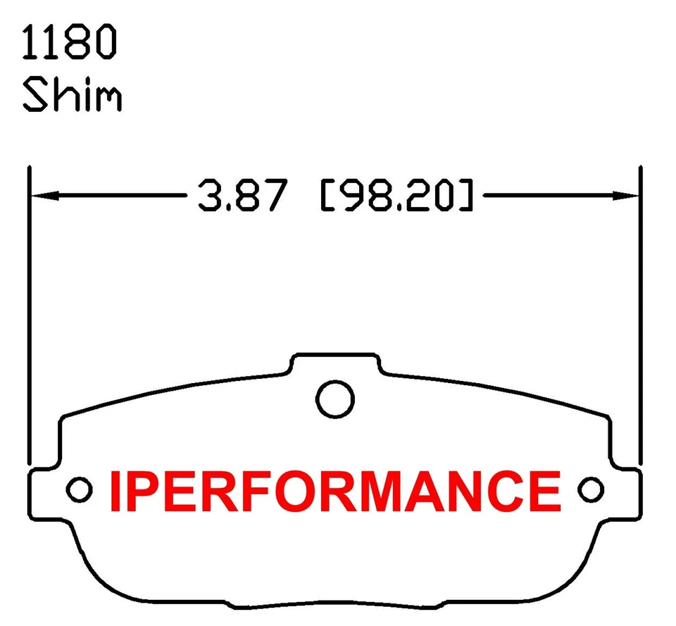 Titanium Brake Pad Shim Heat Shield Set for Fiat 124 Spider & Abarth, 2017-; Rr - Image 3 of 3